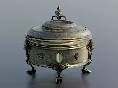 Sugar Bowl 3D Model - Free High-Poly with Texture  Free 3D model
