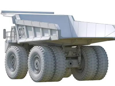 Mining Truck Low-poly 3D model