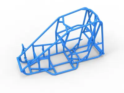 Frame of 600 Micro sprint car Scale 1 to 25 3D print model