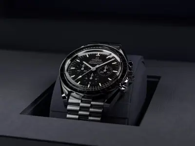 Omega Speedmaster watch with Box 3D model