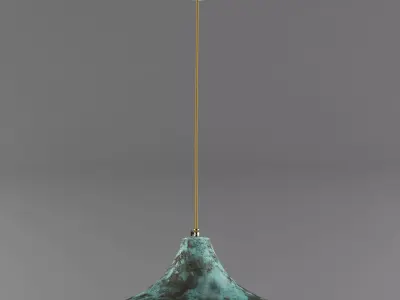 Pendant light Lo brass sku 1139 Free 3D model