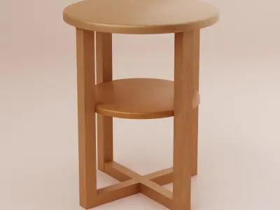 Side Table Circular 3D model