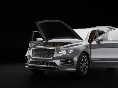 Bentley BENTAYGA V8  Low-poly 3D model