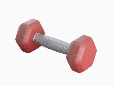 Rubber Dumbbell 03 Low-poly 3D model