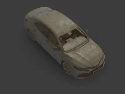 Abandoned Car - Toyota Camry Low-poly 3D model