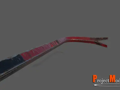 Crowbar-Version001 sword Low-poly 3D model