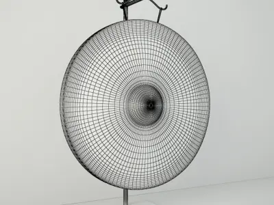 19th Century Laos Bronze Gong 3 3D model