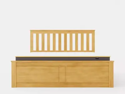 Phoenix King Ottoman Bed Low-poly 3D model get