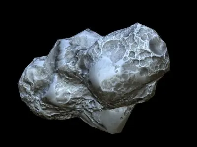 Asteroid PBR meteorite Low-poly 3D model