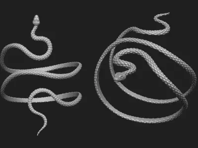 Snake Bracelet Thin Version 3D print model