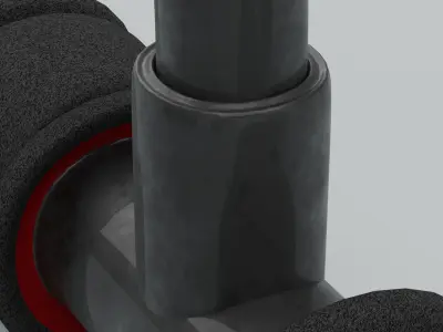 Push Up Exercise Bar Low-poly 3D model