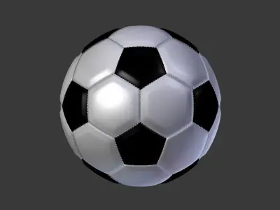 Traditional Football with Stitching 3D model