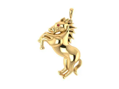 Luxury Horse Pendant 3D Model  570 3D print model