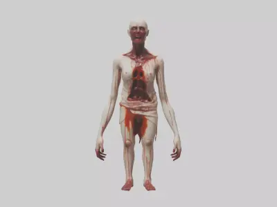 Bloody figure model Low-poly 3D model