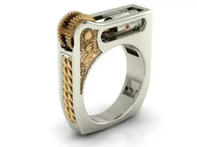 PISTONE FLORAL RING 3D print model