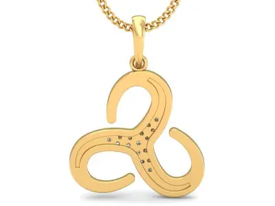 Solitaire Women Pendant 3dm STL OBJ FBX Renders Details 3D print model 73