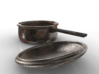 SAUCEPAN DIRT Low-poly 3D model