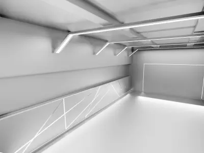 Car Garage to Loft Style Low-poly 3D model