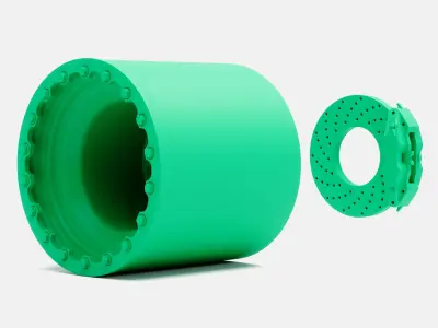 15x15 Sander 762 Wheel and Brake 3D print model