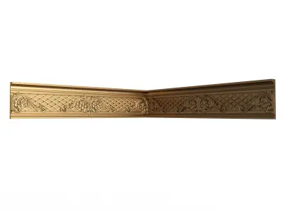 Cornice Decoration Molding 014 90 Degree Low-poly 3D model