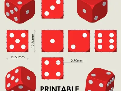 Printable Dice 3D print model