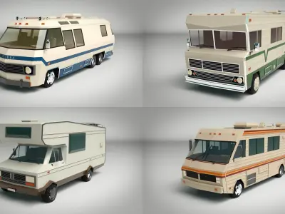 Low Poly Motorhome Pack