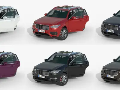  Volvo XC90 Lowpoly PBR   Low-poly 3D model