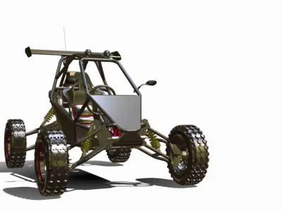 buggy 4x4  Low-poly 3D model