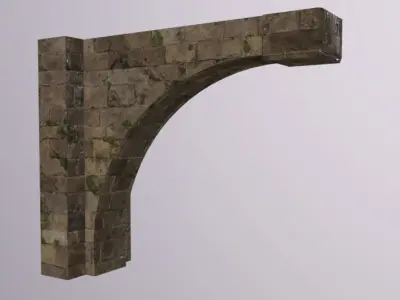 Arch half Low-poly 3D model