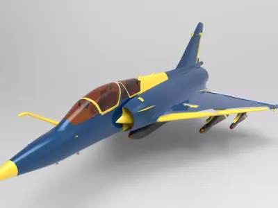 The Blue Mirage 2000 Low-poly 3D model