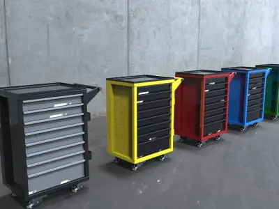 Tool box with 8 drawers - Inventor 3D model