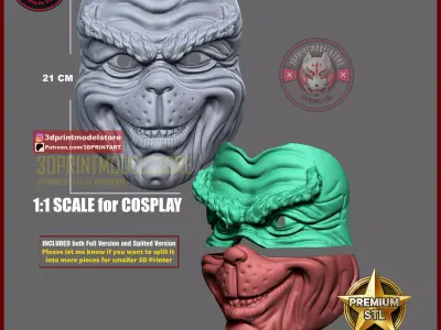 The Grinch Mask - Cosplay Props Merry Christmas 3D print model