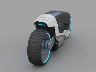 sci-fi motorbike 3D model