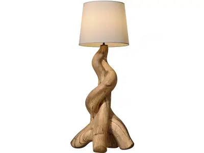 Floor lamp torchere Tree Sculptural Design Scandinavian Rustic  3D model