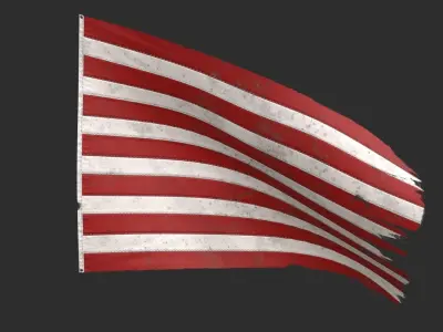 The Sons of Liberty Flag Free low-poly 3D model
