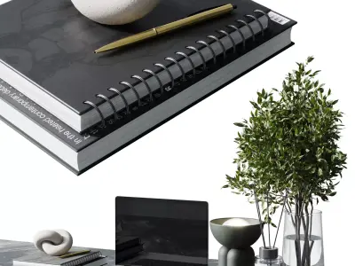 decorative set 001 Low-poly 3D model