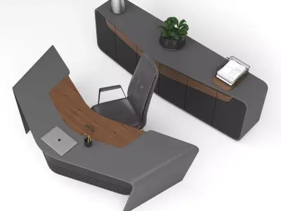 V Business Office Set  3D model