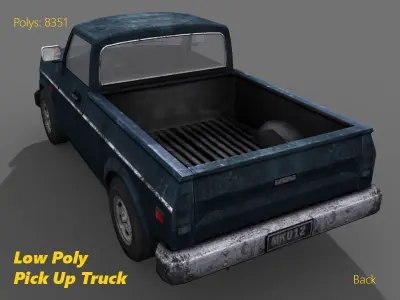 Pickup Truck - Low Poly Low-poly 3D model