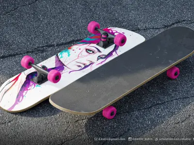 Realistic Skateboard  3D model