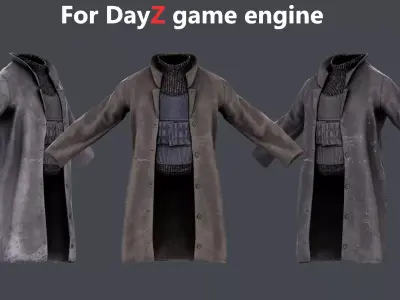 Stalker like bandit coat for Dayz engine Low-poly 3D model