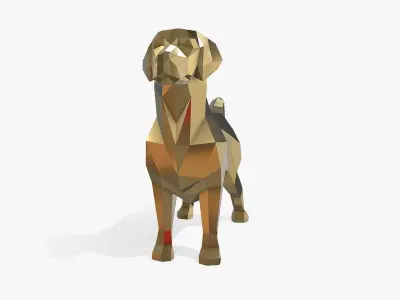 Golden Retriever 3D model for home design  3D model