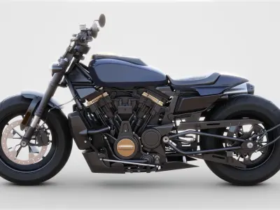 Generic American motorcycle 3D model