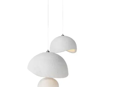 Concrete pendant lamps B style 3D model