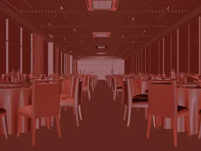 restaurant interior scenes 3D model