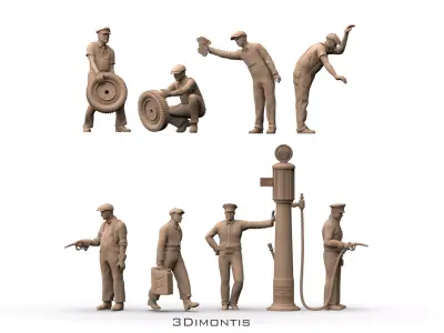 Gas Station Staff 3D print model