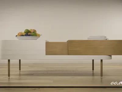 coffee table 3D model 2