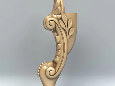 Furniture leg 016 3D model