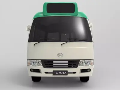 Toyota Coaster Hong Kong 3D Model Low-poly 3D model