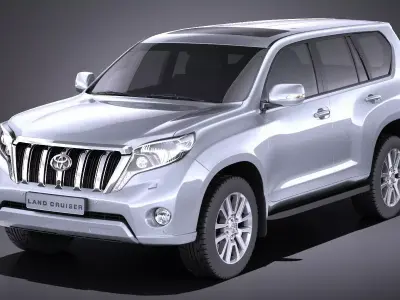 Toyota Land Cruiser 2015 VRAY 3D model