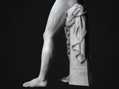 Spartacus Statue Low-poly 3D model